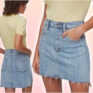 Wilfred Free Tanit Denim Cut Off Skirt